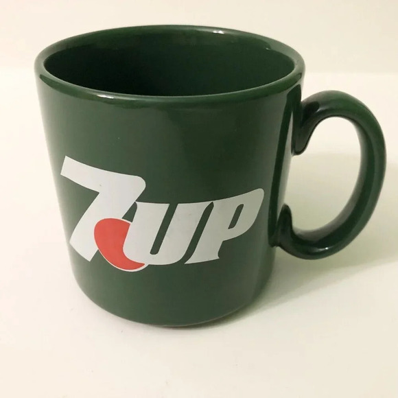 Vintage 7 Up Soda Beverage Collectible Green  Coffee Mug Cup Made in England - Picture 10 of 11